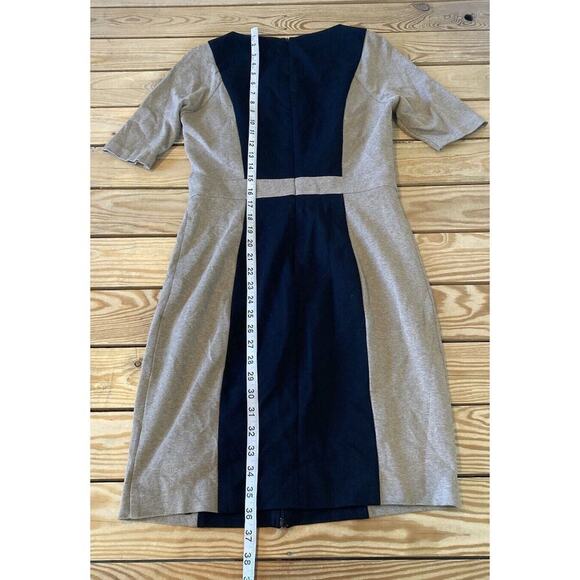 Trina Turk Colorblocked Short Sleeve Dress Size Medium Women’s Brown Black - Picture 6 of 7